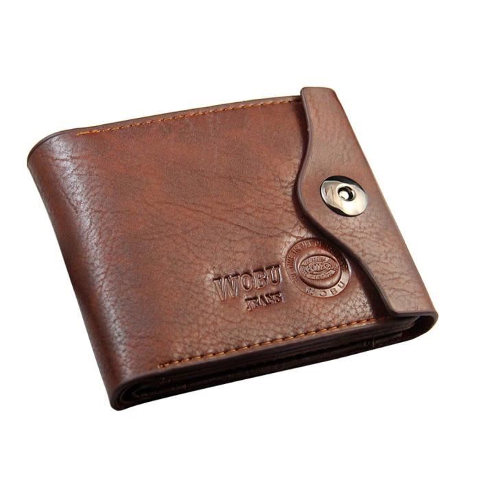 Portefeuille Homme Cuir De Luxe Marron Cadeau Pour NoëL, Une FêTe, Un