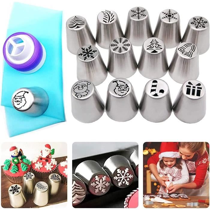 Lot De 5 Buses De Glaçage En Inox Avec Brosse - Pour Décorer Gâteaux, Cupcakes, Pâtisserie, Différentes Tailles - 6