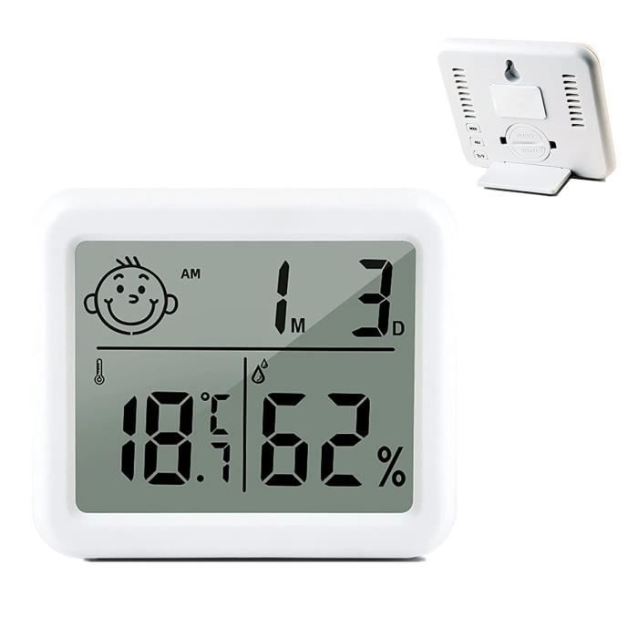 Thermomètre Hygromètre Digital Mini - 2 Pièces - Précision ±1℃ / ±5%HR - Affichage ℃/℉ - Pour Intérieur