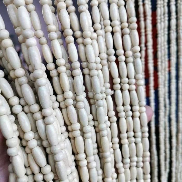 Rideau de Porte Perles en Bois,Rideau de Perles Séparateur de Pièce,Rideaux D