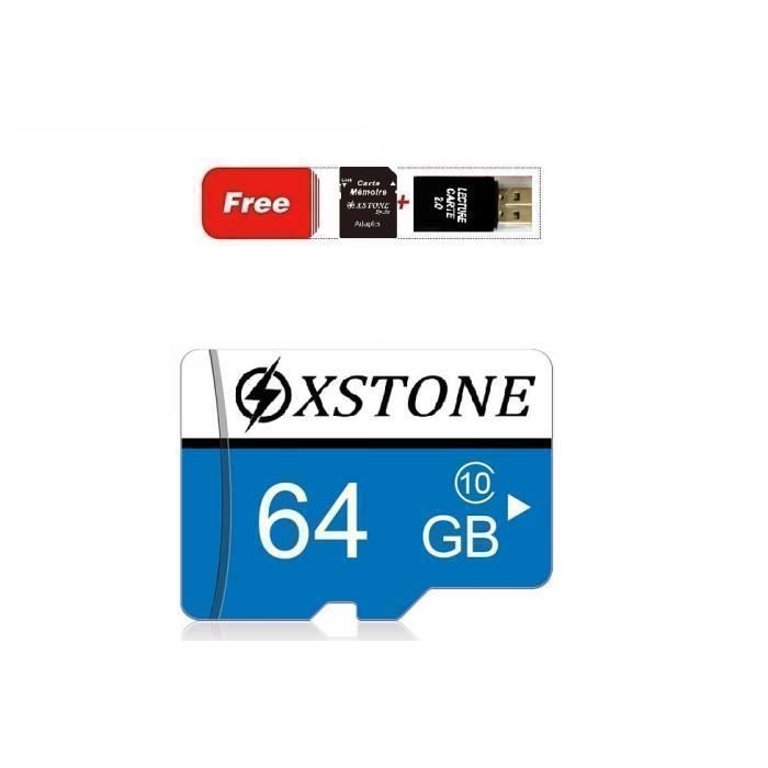 Carte mémoire micro SD Kingston 64 GB classe 10 sans adaptateur