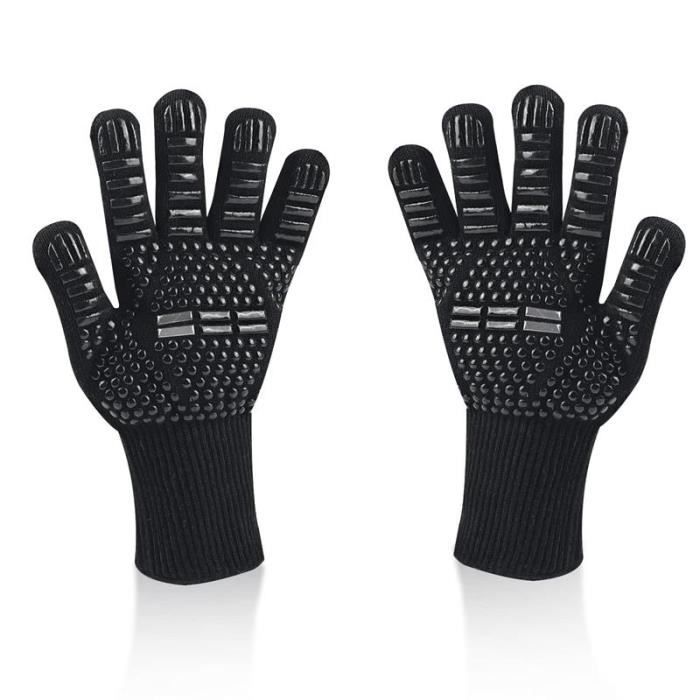Gants De Cuisine En Silicone Antidérapants - Résistants à La Chaleur - Pour Four, Cuisson, Pique-nique - Lot Avec Accessoires