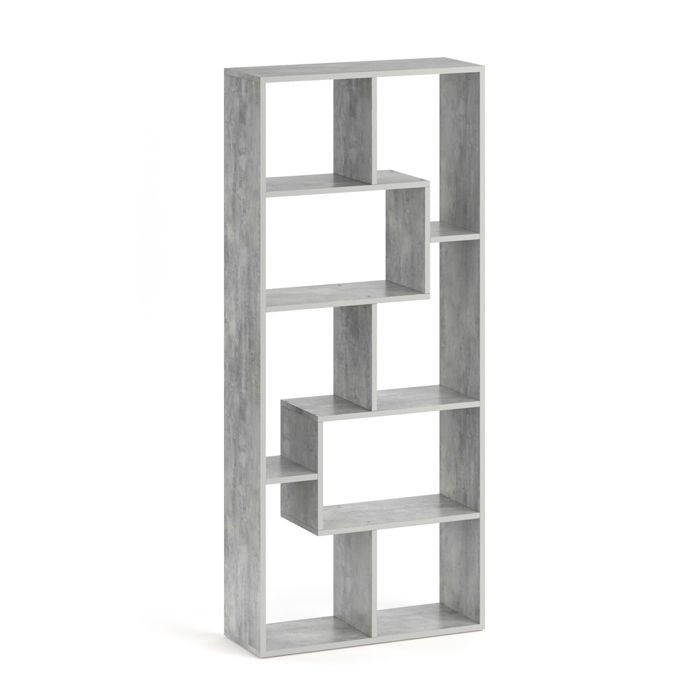 Étagère Séparateur De Pièce Levio Design Béton - 70x196 Cm - Meuble Rangement Modulable
