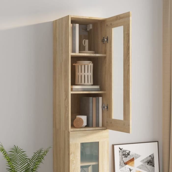 Armoire Murale Buffet – Chêne Sonoma, 50x42.5x40 Cm – Rangement Salon, Salle à Manger, Chambre
