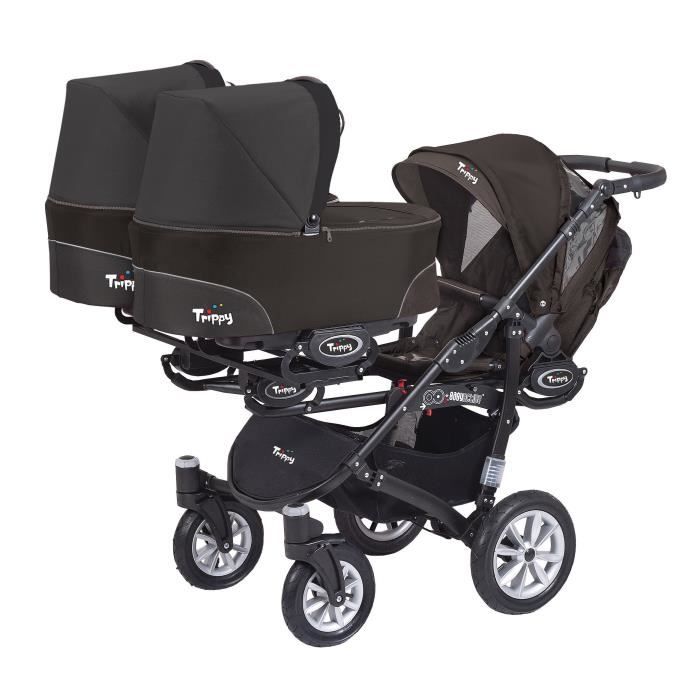 Poussette Triple Trippy Noire Cdiscount Puericulture Eveil Bebe