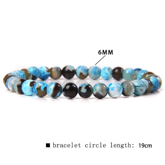 Lot De 30 Perles En Agate – 6 Mm – Couleur Feu Naturel – Pour Création De Bijoux