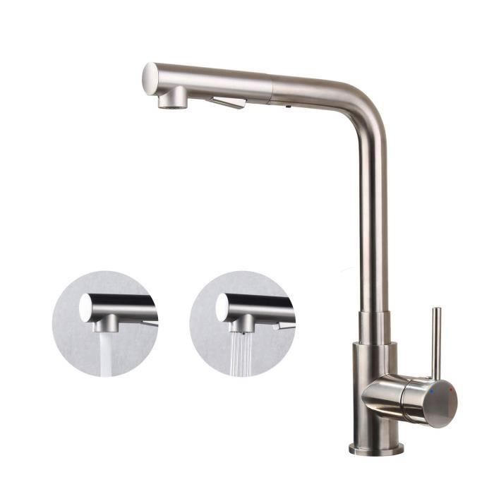 HOMELODY Robinets Baignoire Noir Cascade Avec Douchette En Laiton