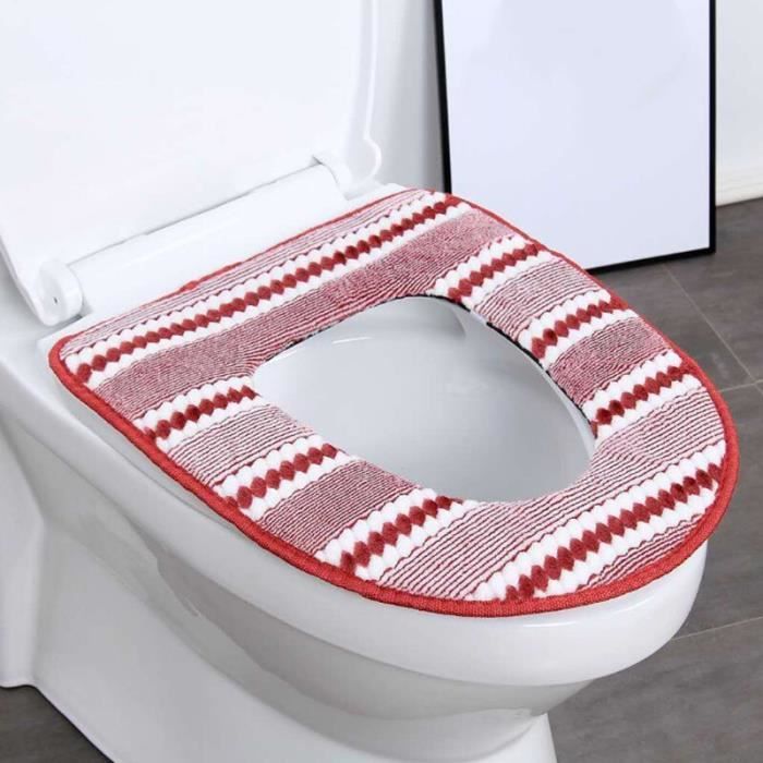 Housse D'abattant WC En Peluche - Élastique Et Antibactérienne - Confort Et Hygiène