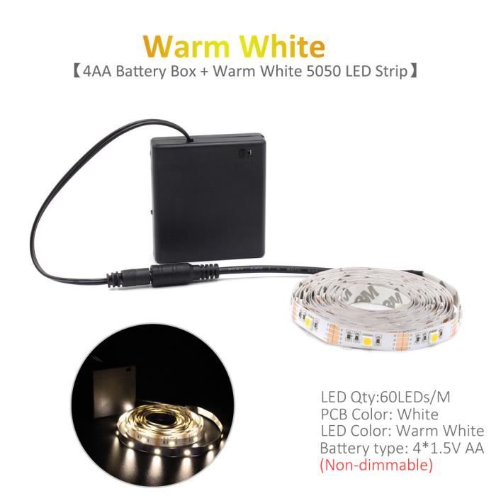 Ruban LED étanche 5050 7,2W/m blanc chaud - ®
