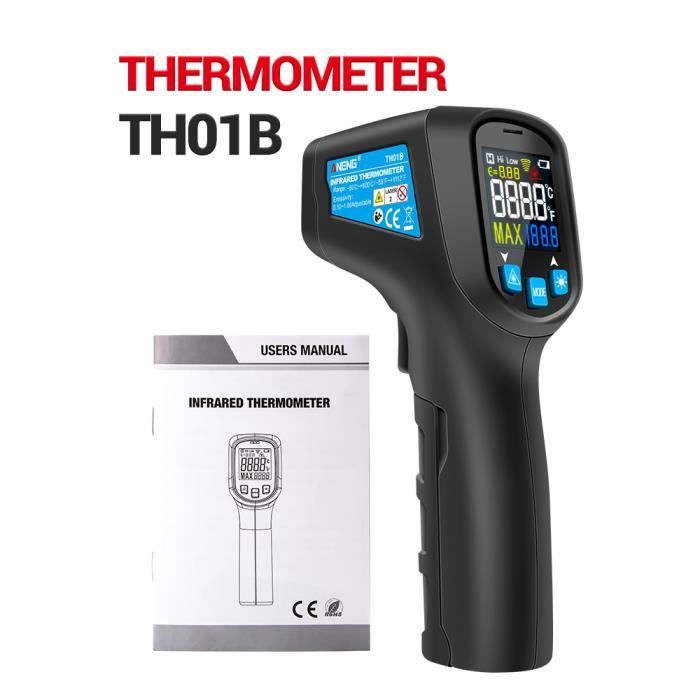 Thermomètre Laser Infrarouge Sans Contact - Portable - Pour Usage Pro - Mesure Jusqu'à 120°C+