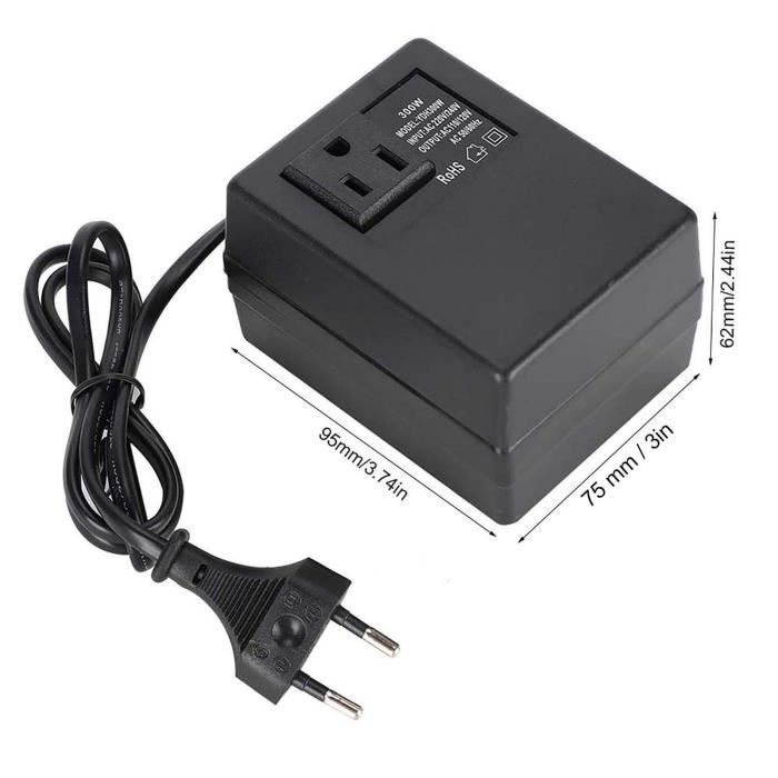Convertisseur De Tension De 220V à 110V - Adaptateur Secteur Pour Transformateur De