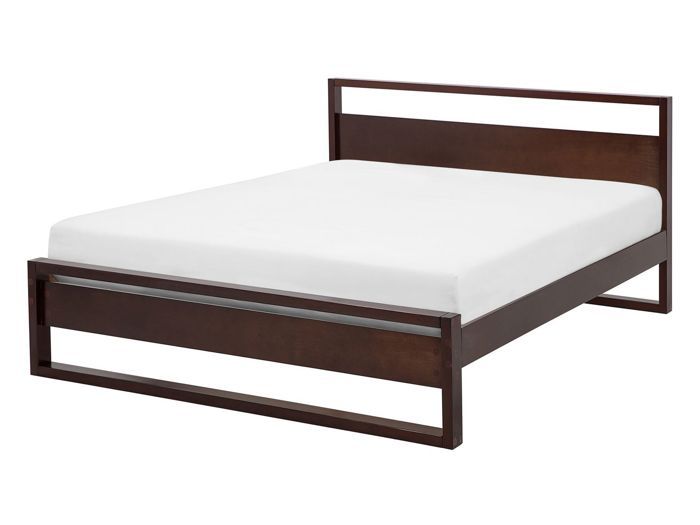 Lit double en bois foncé 140 x 200 cm GIULIA Lit double en bois foncé 140 x 200 cm GIULIA