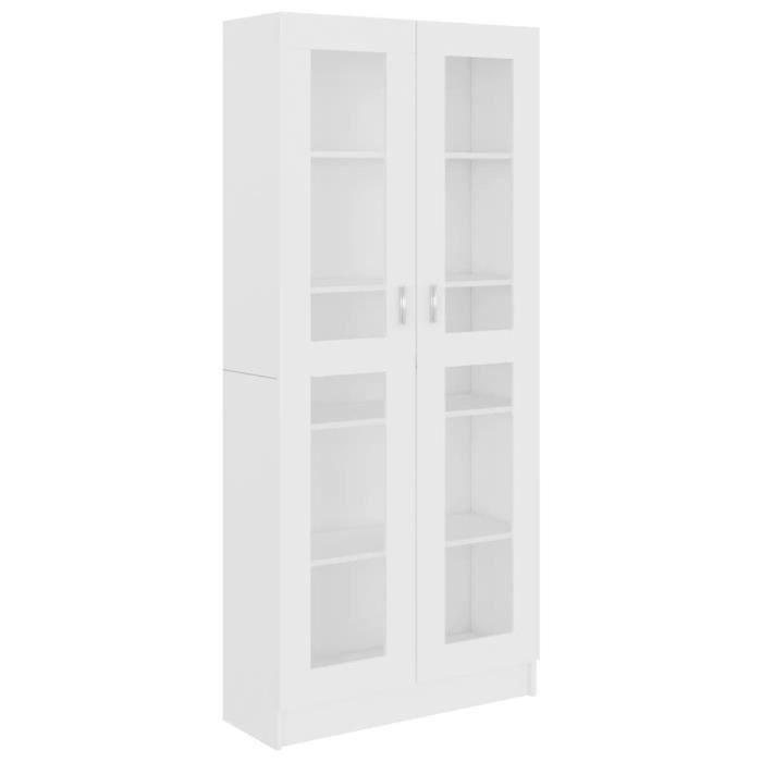 BET Armoire à vitrine Blanc 825x305x1855 cm Aggloméré BET9306191910762