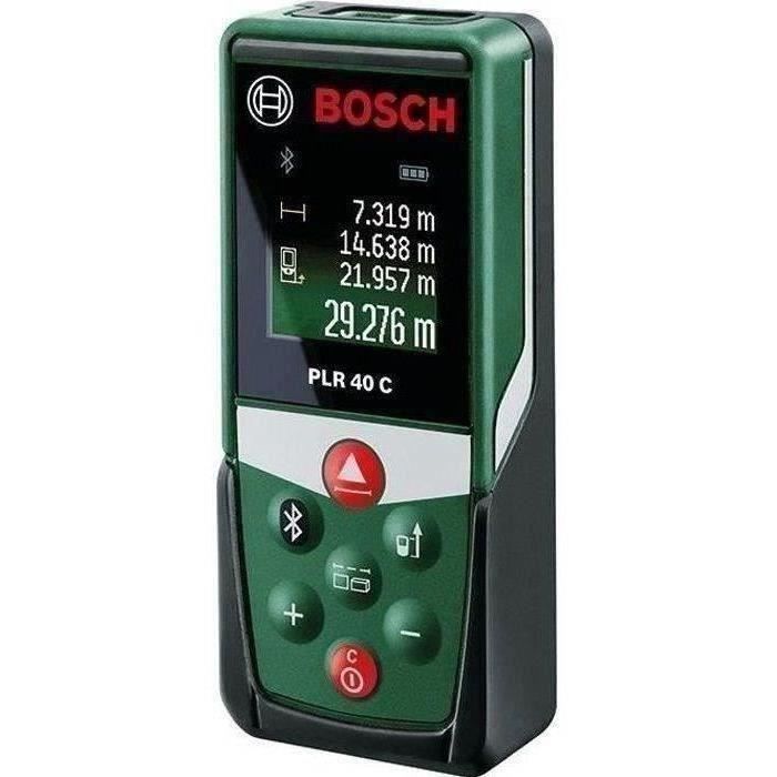 Télémètre laser Bosch - PLR 40 C (avec application mobile, portée : 0,05-40 m, 2 piles AAA, sous blister)