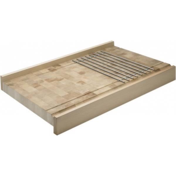 Plan De Travail En Bois Avec Grille 60x40 Cm Naturel Achat