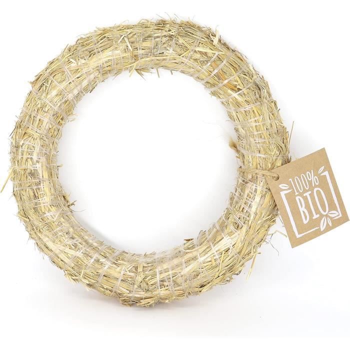 Auto-SCHMUCK® Couronne De Paille Avec Non-tissé Pour La Décoration (3