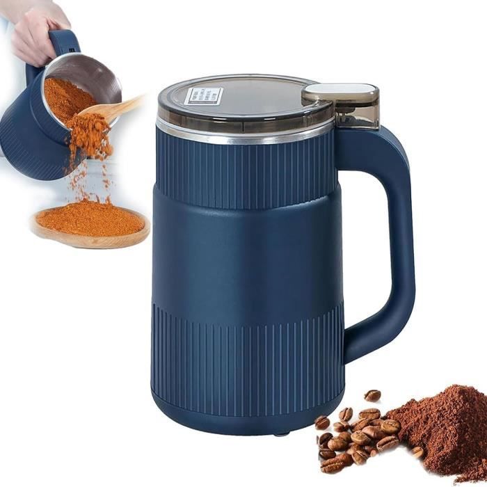 Moulin à Café Électrique En Acier Inoxydable 304 - Broyeur Pour Grains, Épices, Noix, Légumes - Moteur Puissant, Bol Amovible - 5