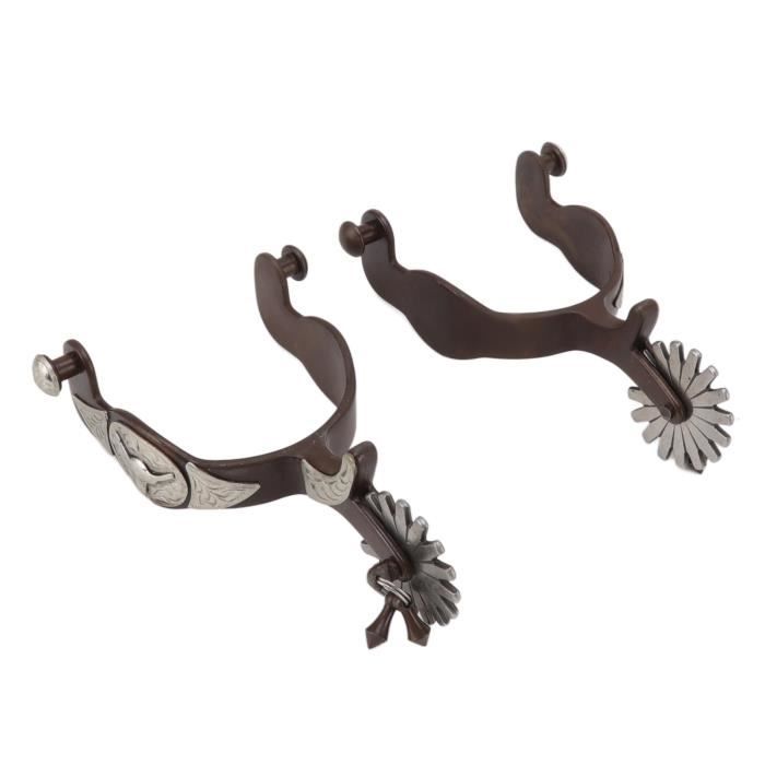 Cuque Éperons de cheval de cow-boy 2 PCS Cowboy Horse Spurs Outdoor