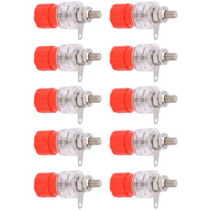 20 Pcs Prise Banane, Mixte, 2mm Couleur Fiche Banane Couleur Haut-Parleur Borne De Liaison Post Fiche Banane Prise Jack Connecteur De Sondes De Test, 2mm Montage Sur Panneau Prise Banane