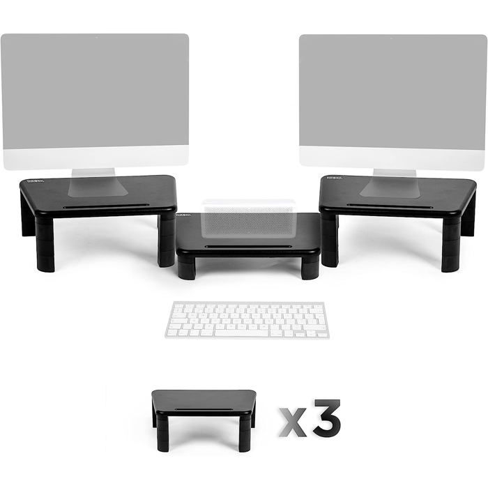 Rehausseur d'écran - DURONIC - DM056 - Support pour 3 Moniteurs ...