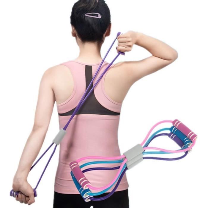 Sangle Yoga Élastique FENQURO - 9 Boucles Pour Étirement, Pilates, Fitness