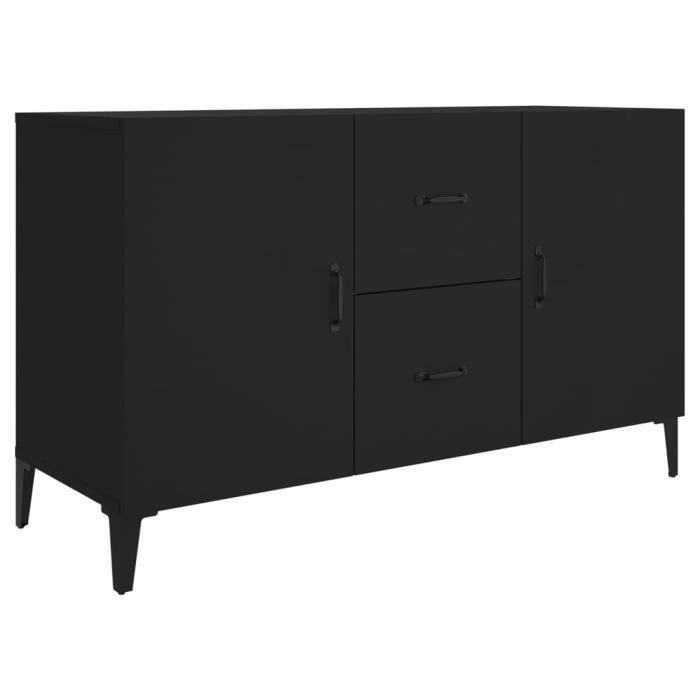 Buffet bas - FYDUN - A812520 - Noir - Bois dingénierie - 100x36x60 cm