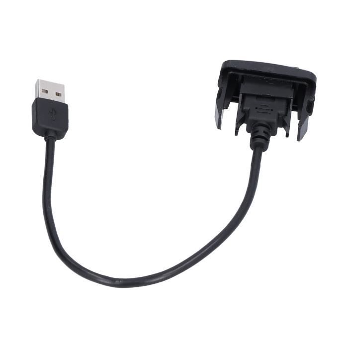 Garosa Prise USB pour voiture Prise de port USB de voiture Câble d'extension flexible Adaptateur de charge pour tableau de bord