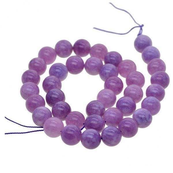 Hamthuit Perles De Pierre Naturelle Perles D'espacement En Vrac En Verre D'agate Multicolore Pour La Fabrication De Bijoux Bracelet À Bricoler Soi-Même Collier Lavender Quartz 12mm- About 30pcs