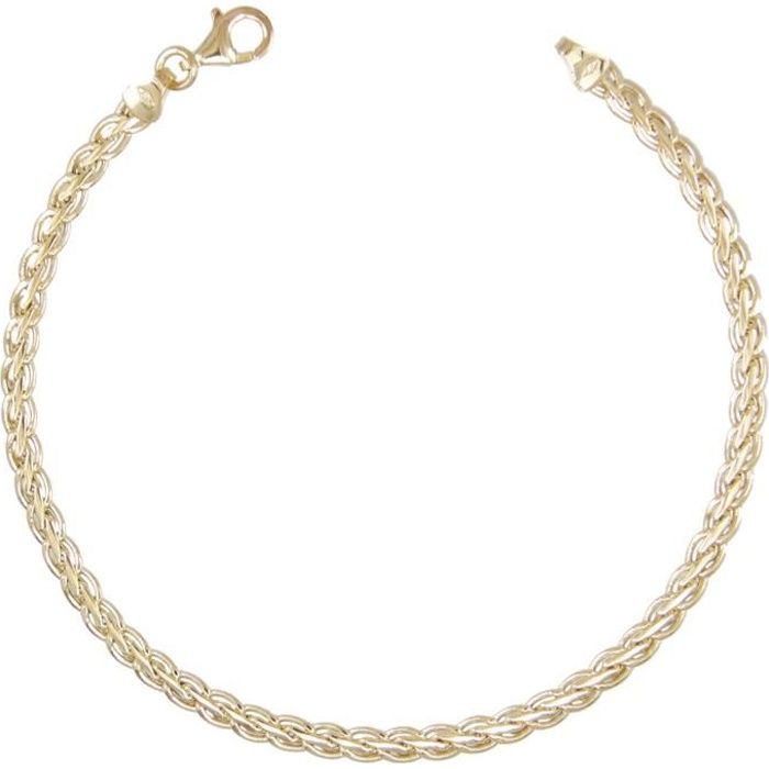 Bracelet Femme Or Jaune - LATELIER DAZUR - Maille Palmier - Largeur 0.35cm - Longueur 18cm - Poids 2.30g Bracelet Femme Or Jaune - LATELIER DAZUR - Maille Palmier - Largeur 0.35cm - Longueur 18cm - Poids 2.30g