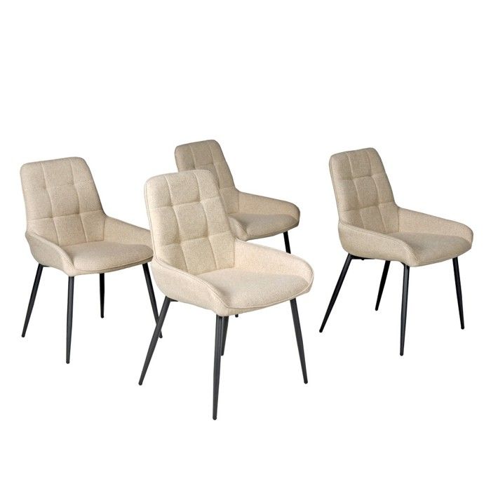 Lot de 4 chaises de salle à manger ARTY/ Beige Lot de 4 chaises de salle à manger ARTY/ Beige
