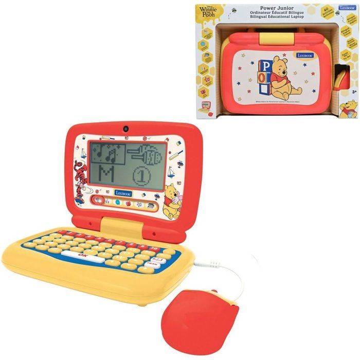 LEXIBOOK Ordinateur portable éducatif Winnie ’ourson parlant bilingue 40 activités en français et anglais