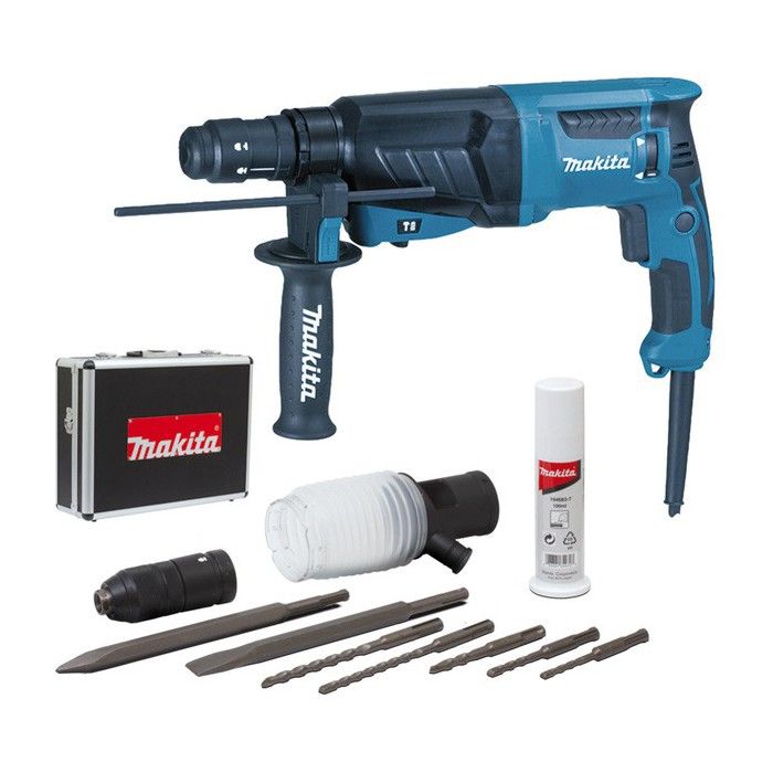 Perfo burineur MAKITA SDS Plus 26 mm coffret alu kit d'accessoires HR2630TX4 - vue 6