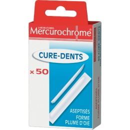 Mercurochrome Cure-Dents Aseptisés 50 unités