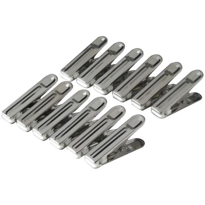 Pinces à linge en inox - x12