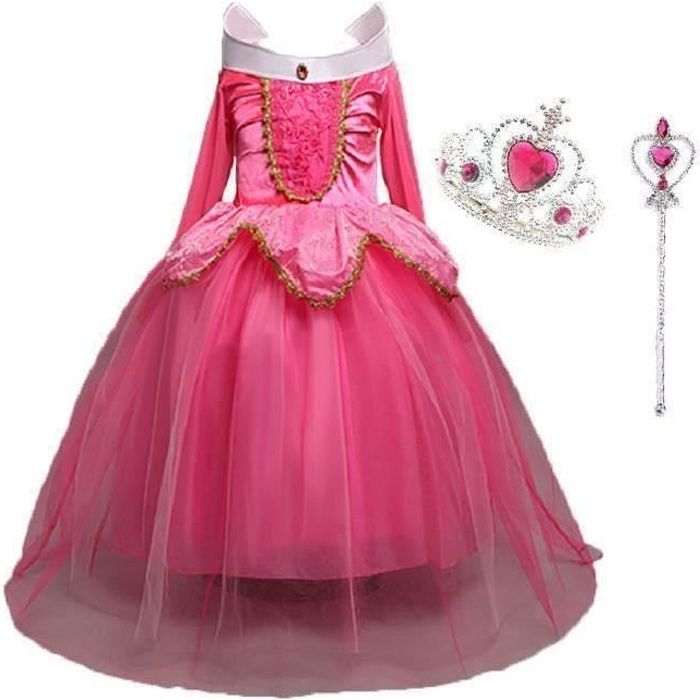 Déguisement et accessoires de princesse rose fille