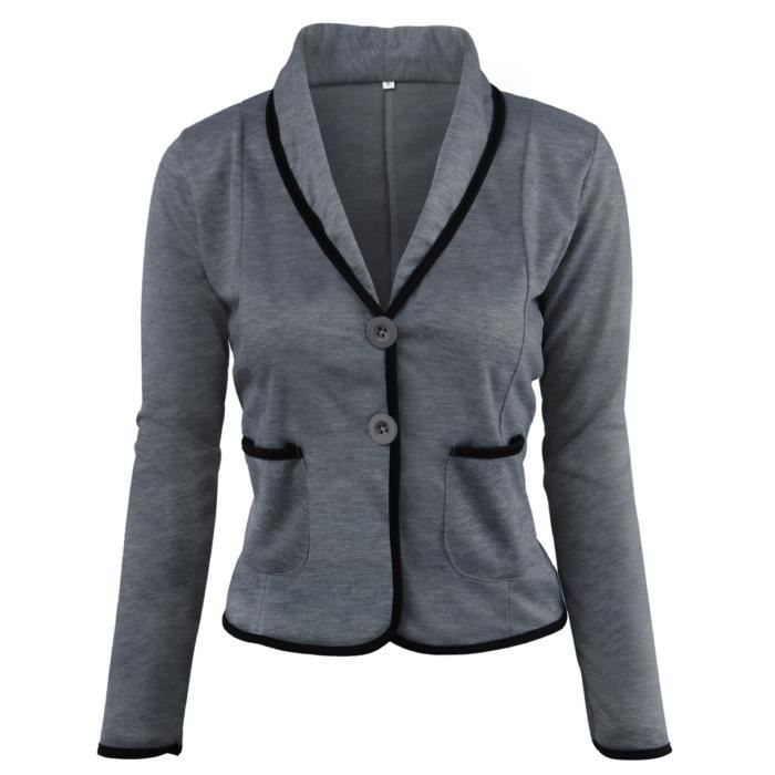 tailleur gris femme