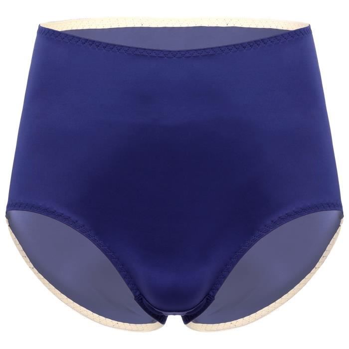 DPois Homme Slip Taille Haute SousVêtements en Satin AvecSans Pénis