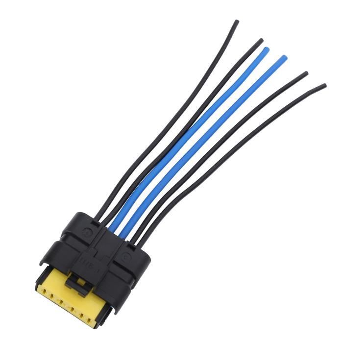 Connecteur Feu Arrière 6 Broches 11 Cm Audi A1 Q3 Q5 - ECSiNG - Remplacement Câblage, Compatible 6Q0937702