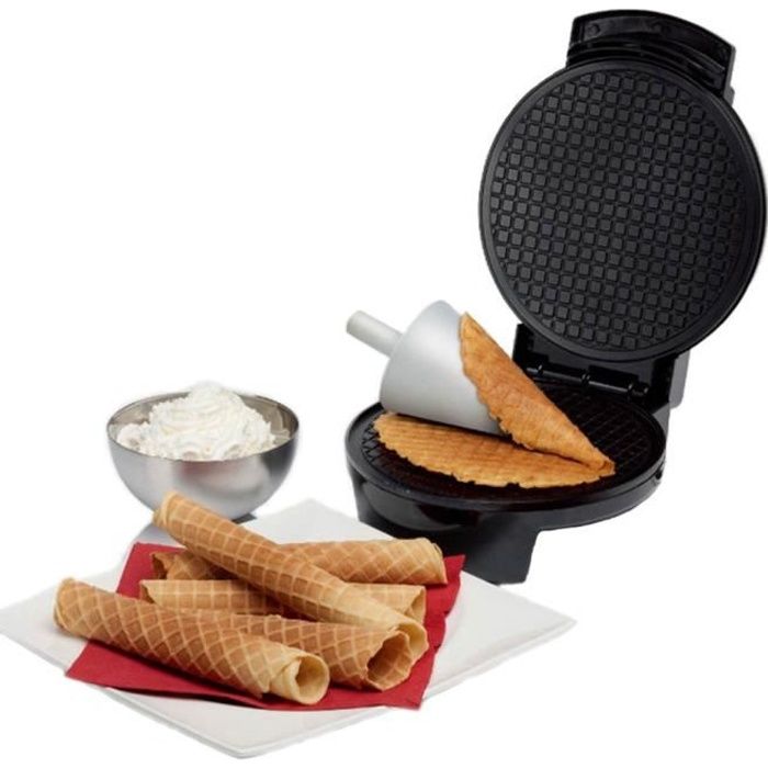 Gaufrier Adler AD3038 Pour Cornets De Glace - 1500W - Plaques Antiadhésives