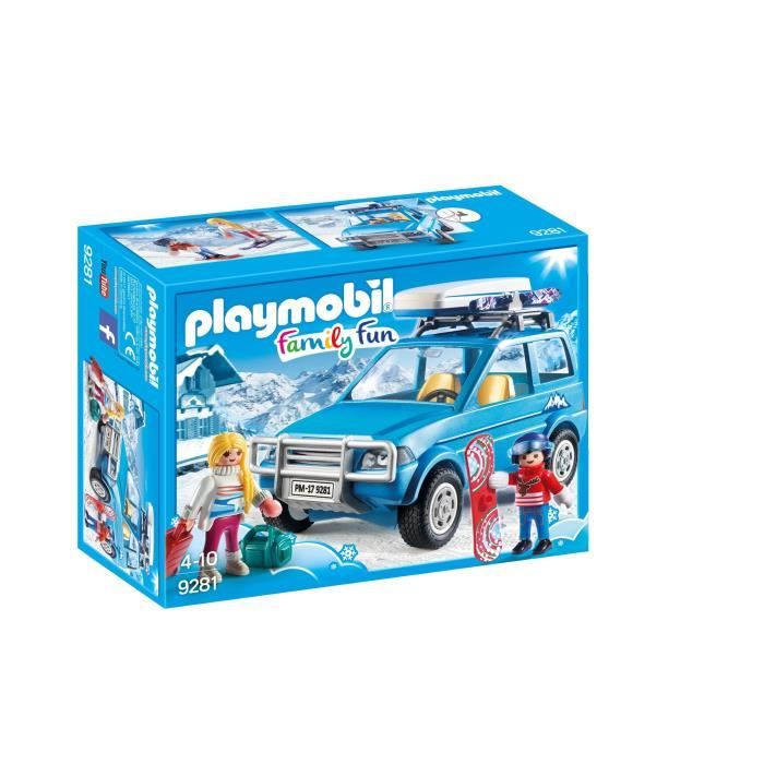 Figurine Miniature - PLAYMOBIL - ZIP1P Kids Action Hiver Suv Set - Noir - 24.8x9.2x18.7cm - 4 ans