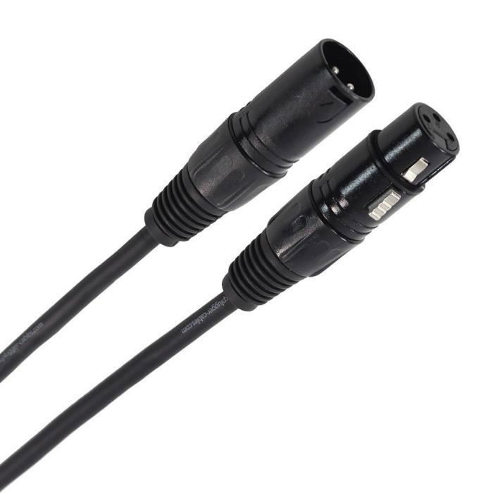Câble DMX - PLUGGER - XLR Femelle 3b vers XLR Mâle 3b - Longueur 150 m - Signal symétrique - Haute qualité
