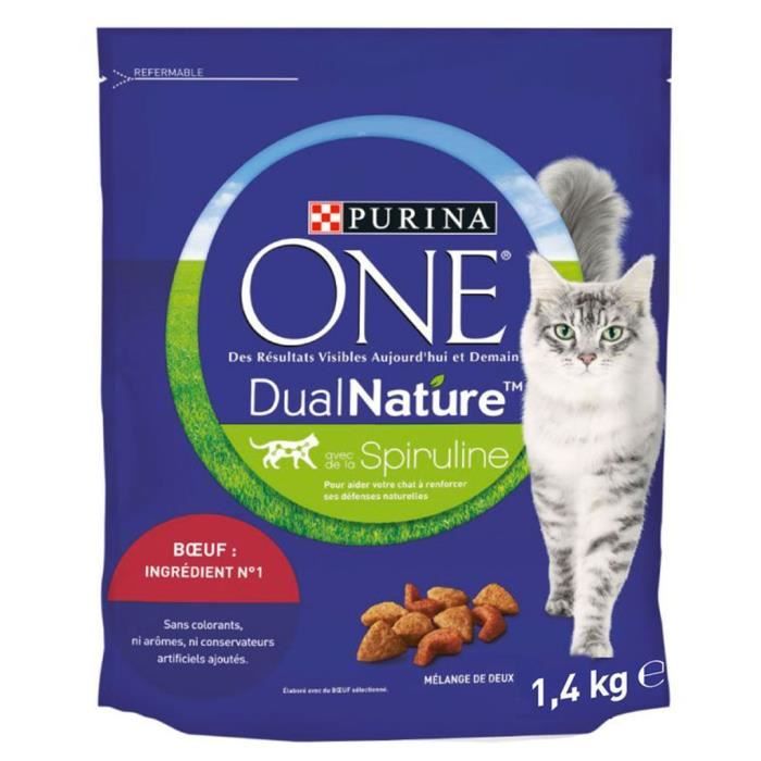 Purina One Croquettes Chat Dualnature Boeuf 1 4kg Lot De 3 Achat Vente Croquettes Purina One Croquettes Chat Dua Cdiscount