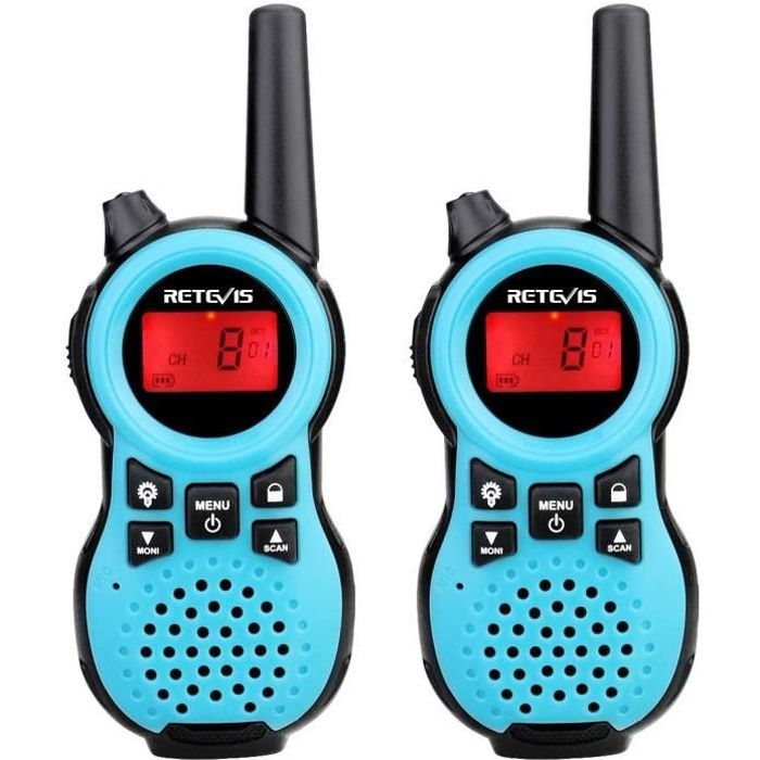 Walkie Talkies Para Niños RETEVIS RT638 - 3 Unidades, Linterna, 16 Canales - Juguete Y Herramienta