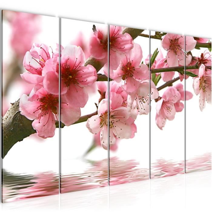 Runa art Tableau Décoration Murale Fleurs de Sakura 150x60 cm - 5 ...