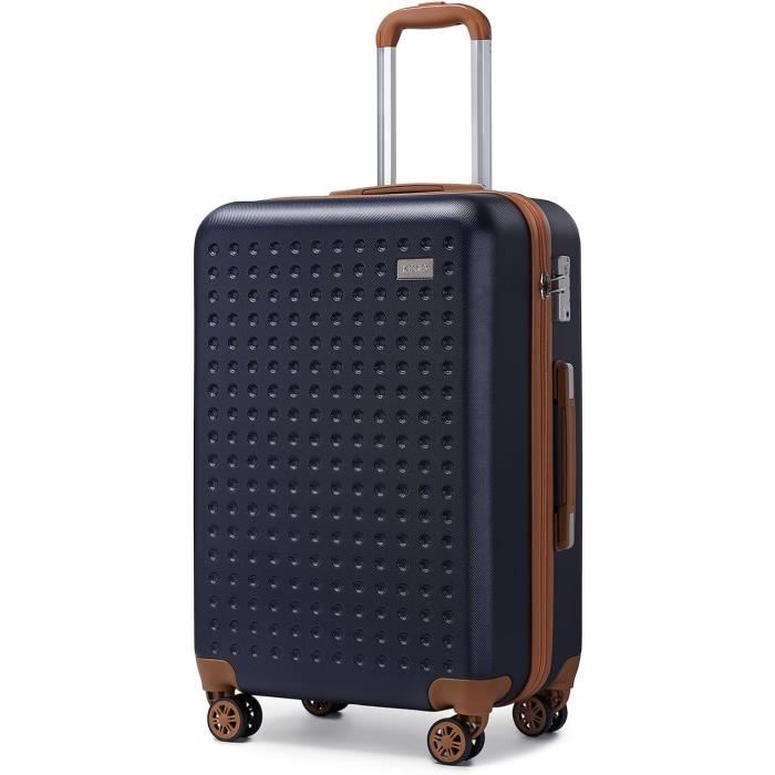 Set De 2 Valises Bonnlo 14" + 20" - ABS&PC, Roulettes 360°, Poignée Télescopique - Rose, Pour Voyage Et Cabine