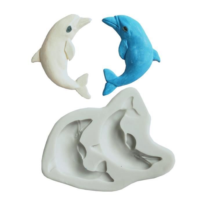 Mignon Dauphin Cuisine Diy Moule En Silicone Fondant Gateau Sugarcraft Outil De Decoration Blanc Cdiscount Maison