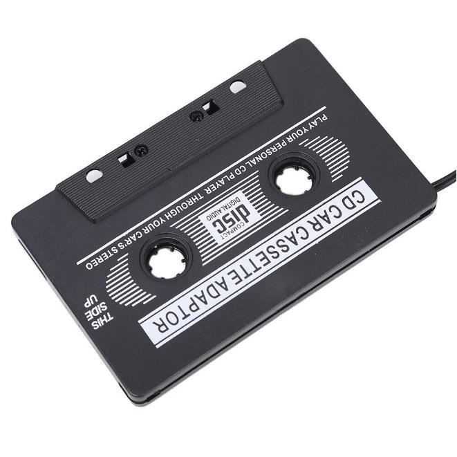 Adaptateur de cassette de voiture CD numérique Lecteur de cassette de radio MP3 noir