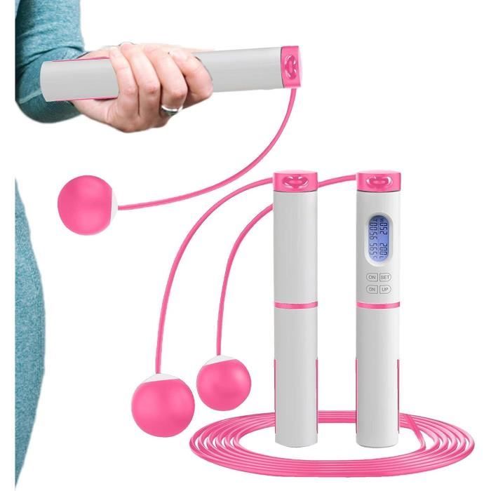 Corde à Sauter - Corde à Sauter à Affichage LED Avec Poignée Antidérapante, Corde à Sauter Sans