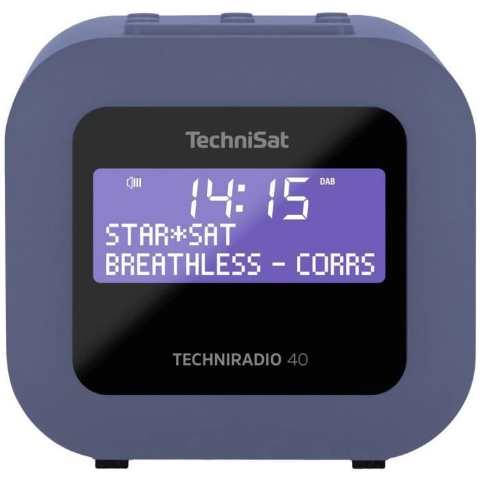 TechniSat TECHNIRADIO 40 - DAB Radiowekker (DAB, FM, wekker met twee instelbare wektijden, sleeptimer, snooze-functie, dimbaar LCD-display, USB-laadfunctie) rood