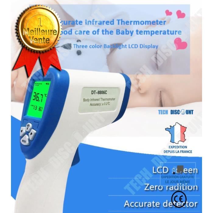 TD® Thermomètre frontal infrarouge numérique sans contact numérique pour  bébé, adulte, enfant